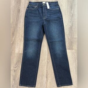 NWT Size 27 J. Crew 10” Vintage Straight Dark Wash Boiler Blue Jeans Denim